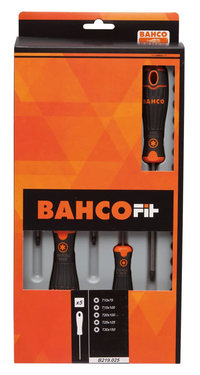Bahco B219.025 "Fit" Torx Screwdriver Set, Multi-Colour