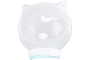 Phefop Cat Transparent Muzzle, Clear Plastic Safety Muzzle for Cat Grooming Procedures and Home Care, Breathable Anti Bite Ma