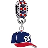 Washington Nationals Charm Compatible With Pandora Style Bracelets. Can also be worn as a necklace