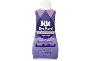 CRAFT COUNTY Rit DyeMore Single Bottle 7 Oz. Synthetic Liquid Fiber Dye for Clothing, Décor, and Crafts – Royal Purple