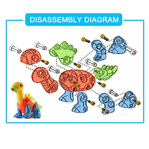 image for CAILLU Dinosaur stem Toys,Take Apart Dinosaur green Toys Stem Learning