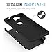 Nexus 6P Case, MoKo [Shock Absorption] Slim Dual Layer Protective Case with Soft Silicone Bumper and Rigid PC Back Cover for Google Nexus 6P 5.7 Inch (2015) - Black (NOT FIT Nexus 6 2014 Version)
