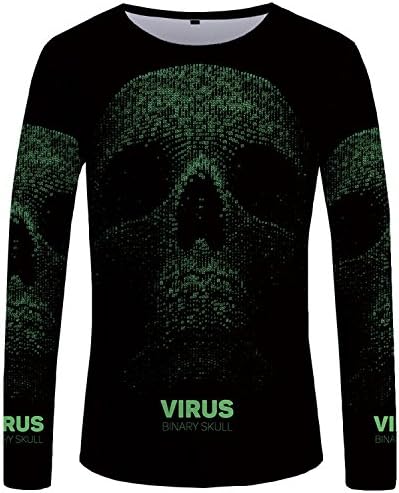 widma Womens 3D Skull Printed Hoodie Fashion Pullover With Big Pockets 3d t Shirt 09 M