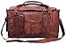 Leather Travel Duffel Bag for Men 21 inch Cabin Gym Sports Weekend Overnight Bag