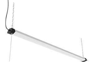 DYMOND 4FT 40W Wraparound LED Shop Light Fixture with Pull Chain Daylight White 5000K for Garage Workshop Basement