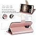 Mate 9 Case,Arae Huawei Mate 9 wallet Case with Kickstand and Flip cover (rosegold)