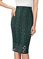 VFSHOW Womens Elegant Lace High Waist Slim Fitted Casual Party Pencil Skirt