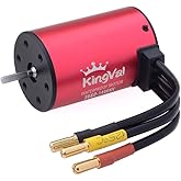 KingVal Replacement 3660 1400KV Waterproof Brushless Motor Shaft 3.175mm Compatible with 1/10 RC Car