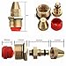 WANGSCANIS® 1/2 Inch Garden Misting Nozzle Multiple Spray Patterns Brass Adjustable
