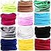 DEMIL 6PCS/8PCS/12PCS Seamless Headband Bandanas Headwear for Men&Women Scarf(12pcs-Fluorescent Green)