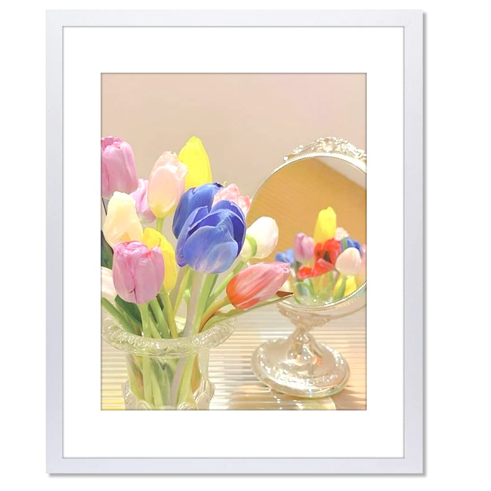Photo 1 of **CRACKED FRAME**ALLUCKYAN 20x24 White Picture Frame Mat for 16x20 Photo Wall Mounting Poster Frame-1pcs