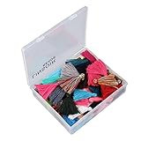 Linsoir Beads 30mm Multi-colors Soft Cotton Cord Tassels Variety Pack Box Set (100pcs/box)