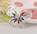 WEILYDF Brooch Pin Diamond Butterfly Wedding Bridal Rhinestone Shawl Clip for Ladies Jewelry(Colorful)