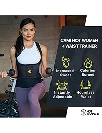 Hot Shapers Cami Hot with Waist Trainer   Women’s Slimming Body Shaper   Vest   Corset for Weight Loss, Trimming Tummy, Workouts, Saunas, and Hourglass Figure   Stomach Shaping