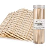 110 Pcs 7 Inch Study Bamboo Skewers - 5mm Thick Natural Semi Point Bamboo Sticks BBQ Caramel Candy Apple Sticks For Appetizers, Corn Dog, Corn Cob, Cookie, Lollipop, Chocolate Fountain, Kabob, Grill,
