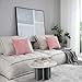Home Brilliant Pillow Cover 18x18 Pink Throw Pillow Supersoft Accent Throw Pillow Cover for Couch Striped Velvet Corduroy Decor, Baby Pink, (45x45 cm, 18inch)