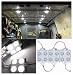 12V 40 LEDs Van Interior Lights White LED Lamp Waterproof with LED Project Lens for LWB Van Boats Caravans Trailers Celling Light