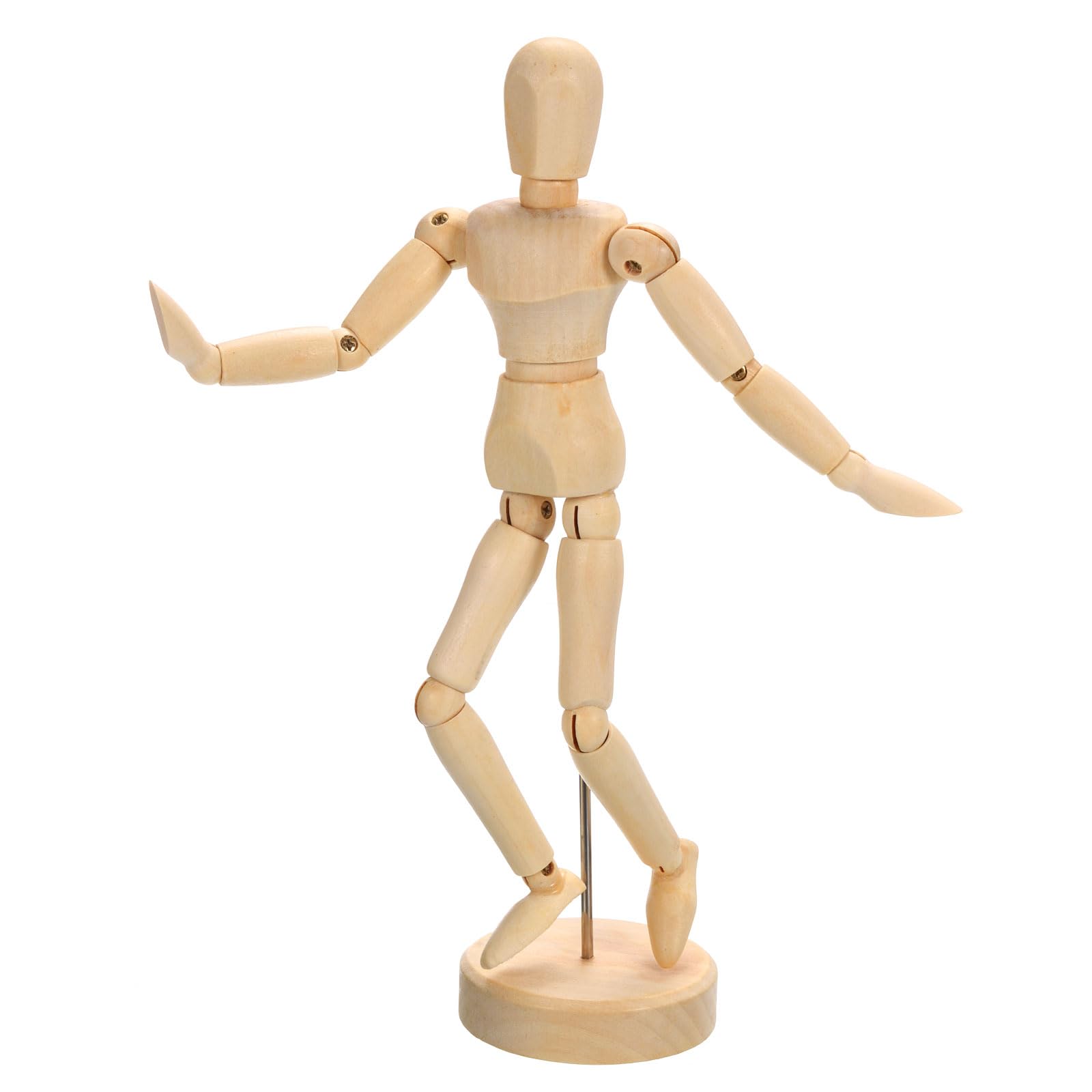 PATIKIL 8" Wooden Mannequin Figure, Artist Drawing Manikin Model Flexible Movable Jointed Sketching Lay Figure for Painting Drawing Decoration