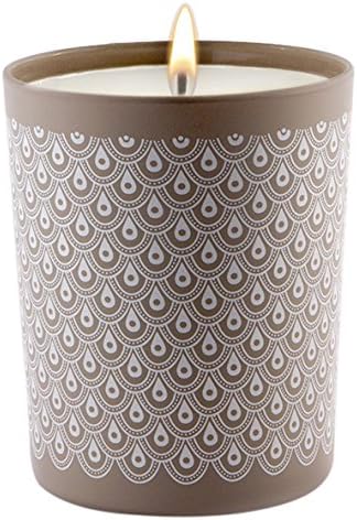 EBOUGIE White Flowers Scent Candle Peacock Taupe