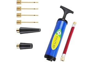 yowtiny Portable Air Pump,Ball Pump Inflator Kit with Needle,Nozzle, Extension Hose for Soccer Basketball Football Volleyball