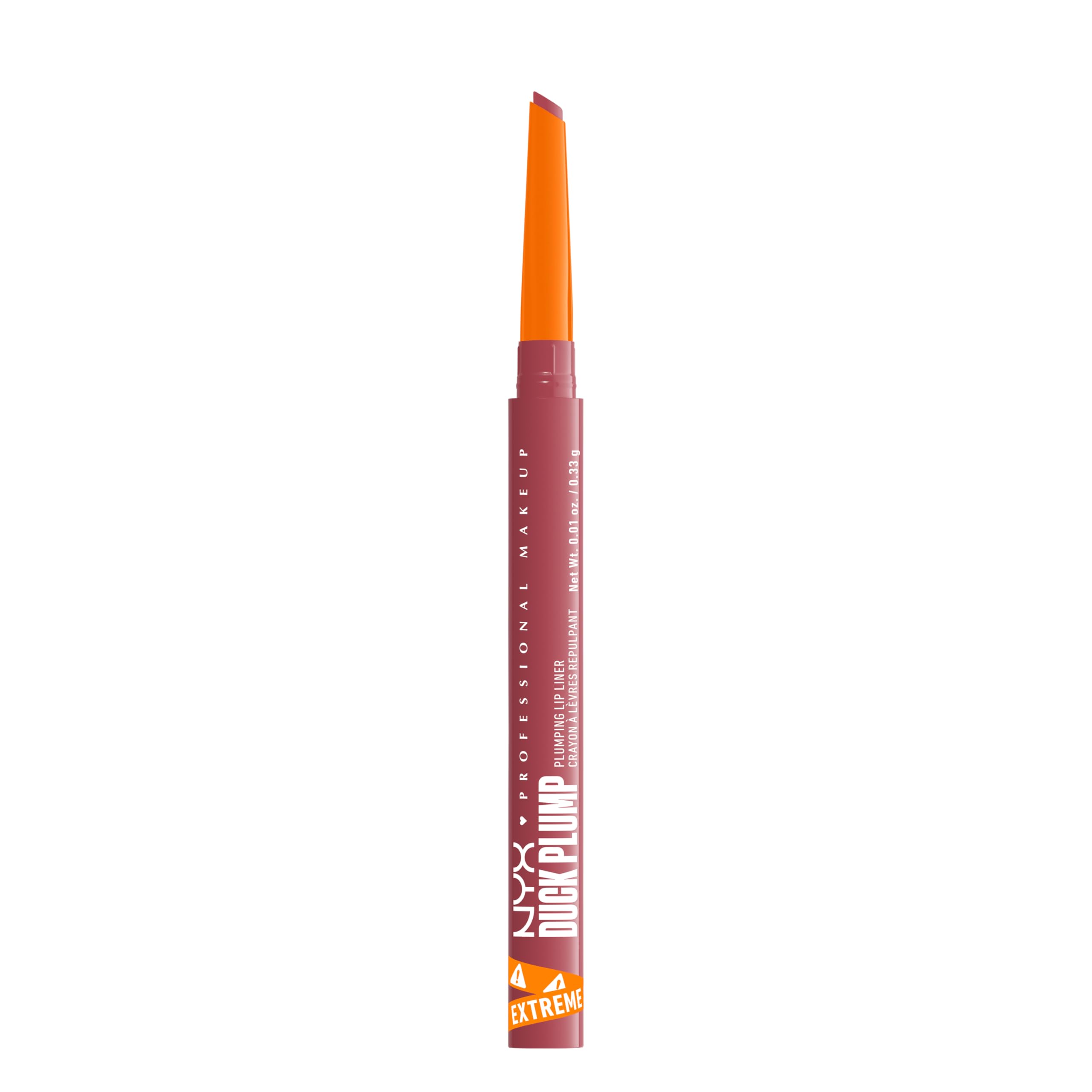 NYX Professional Makeup Plumping Lip Liner, Lip Liner, Up To 10 HR Wear, Matte Finish, Duck Plump, Pinkjection, Achieve Fuller & Beautifully Defined Lips