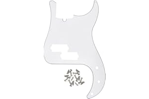 IKN 3Ply White 13 Hole P Bass Pickguard Guitar Pick Guard Plate for 4 String American/Mexican Standard Precision Bass Part