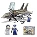 Lightahead DIY Building Blocks Set Airforce Airplane and Mini Figures Construction Kit Toy Set for Kids, 142 Piece