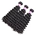 Original Queen Weave Hair Deep Wave Brazilian Hair 3 Bundles 100% Unprocessed Brazilian Virgin Human Hair Weave Extensions Natural Color 16 18 20 Inch