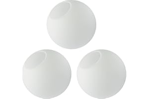 Koko&Yukina 3-Pack 6"Milk White Glass Globes for Light Fixtures Replacement Glass Shades for Light Fixtures Light Globes for Light Fixtures Replacement Frosted Opal Glass Lamp Shades Glass Light Shade