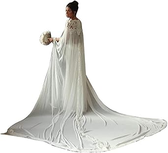 chiffon wedding cape