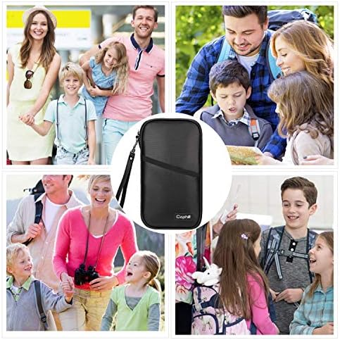Fireproof Family Travel Itinerary Passport Holder Wallet Travel Accessories RFID Blocking Document Organizer Case with Strap for Women & Men 2 Fireproof Family Travel Itinerary Passport Holder Wallet Travel Accessories RFID Blocking Document Organizer Case with Strap for Women & Men