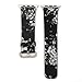TCSHOW 40mm 38mm Soft PU Wave Style Replacement Strap Wrist Band with Silver Metal Adapter Compatible for Apple Watch Series SE/6/5/4/3/2/1(Not fit for iWatch 44mm/42mm)
