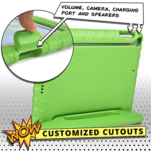 Apple iPad Air case for kids [SHOCK PROOF KIDS IPAD CASE] COOPER DYNAMO Kidproof Child iPad Air 1 Cover for Boys, Girls, Toddlers | Kid Friendly Handle & Stand, Light Weight, Screen Protector (Green) - Thumbnail 5