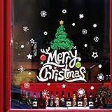 Christmas Windows Stickers Wall Stickers,Ikevan PVC Decal Removable Art Merry Christmas Wall Stickers Decorative Wallpaper 60X90cm