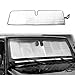 Windshield Sun Shade, Car Front Window Sunshade Foldable Sun Visor Protector for Jeep Wrangler TJ JK JKU 2 Door & 4 Door