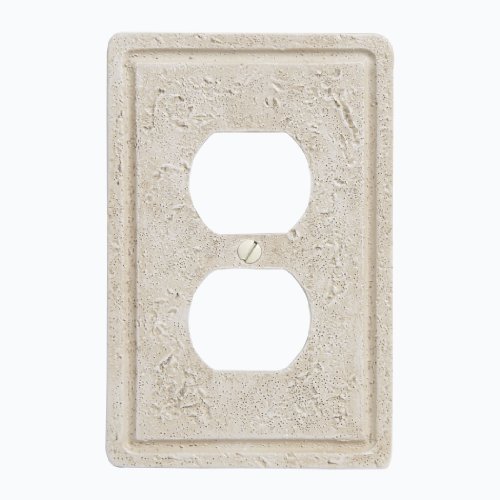 Amertac 8347D 1 Duplex Faux Stone Wallplate, Cortina