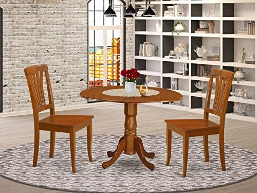 3 Pc Small Kitchen Table And Chairs Set-Kitchen Dining Nook And 2 Dining Chairs