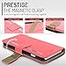 iPhone 6s Plus Case, roocase [Prestige Folio] iPhone 6 Plus 5.5 Wallet Case - [Stand Feature] Premium Synthetic Leather Wallet Case Flip Cover with Credit Card ID Holder for Apple iPhone 6 Plus (5.5), Crimson Rose