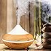 Aromatherapy Essential Oil Diffuser 4-IN-1 Cool Mist Ultrasonic Humidifier Wood Grain 200ML with 7 Colors LED Lights,Waterless Auto Shut-off for Home,Yoga,Spa,Bedroom,Baby Room by Aiho