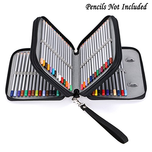 Btsky zippered pencil case--canvas 72 slots handy penci…