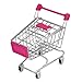 2017 Hot Sale!!!Elevin(TM) MINI Shopping Cart Kids Toy Creative Desktop Shelves Puff Storage Rack Size: 12cmX9.5cmX5cm Jewelry Storage Office Supplies (Pink)