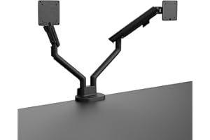 Kanto DM2 Dual Monitor Desktop Arm for 17” - 35” Flat, Curved and Ultrawide Monitors| 4.4 to 22 lb Weight Capacity | On-the-F
