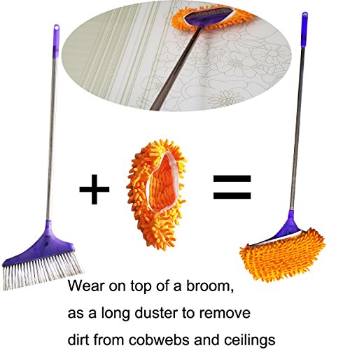 image for M-jump 8 PCS 4 Pairs duster Mop Slippers Shoes Cover , Multi Function 