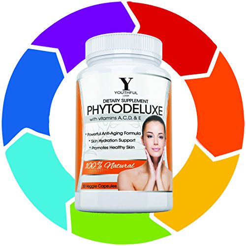 Youthful Look Phytoceramides - Drop a Decade From Your Face - 350 mg Plant Derived Pills - 30 Capsules