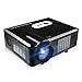 FastFox Video Projector 3000 Lumen 1280x800 Multimedia LCD LED Slide Beamer Office Presentation Indoor Family Proyector Gift Movie night for PC Laptop Powerpoint Black Color