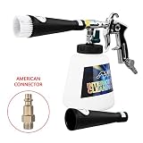 VGEBY High Pressure Car Cleaning Gun, Professional Washing Blow Gun with 1000ml Kettle for Car Interior Care (Metal Nozzle-US Connector)