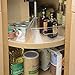 mDesign Kitchen Cabinet Lazy Susan Storage Organizer Bin with Front Handle - Small Pie-Shaped 1/8 Wedge, 4