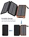 Portable Charger 24000mAh Solar Power Bank, Hiluckey Solar Charger External Battery Pack with Dual USB for Smartphones, Tablets and More