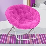 Very Comfortable Mainstays Faux-Fur Saucer Chair (Pink)