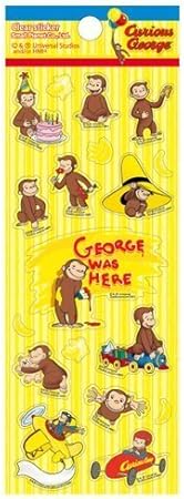 Amazon キュリアスジョージ おさるのジョージ クリアステッカー シール アニメ グッズ 雑貨 おもちゃ シール ステッカー おもちゃ